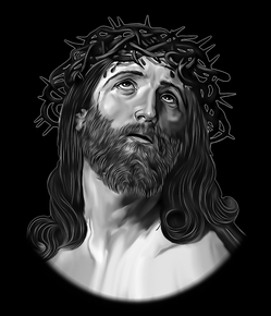 Иисус в терновом венце - картинки для гравировки